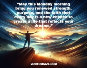 may this monday morning bring you renewed strength, purpose, and the faith that every day is a new chance to create a life that reflects your dreams