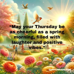 may your thursday be as cheerful as a spring morning, filled with laughter and positive vibes.