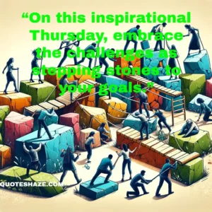 on this inspirational thursday, embrace the challenges as stepping stones to your goals.