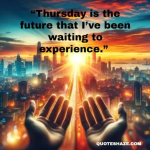 thursday is the future that I’ve been waiting to experience