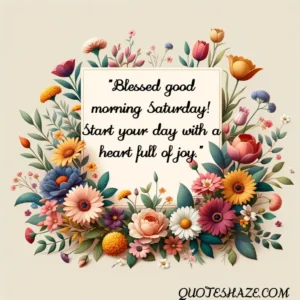 Blessed good morning Saturday! Start your day with a heart full of joy