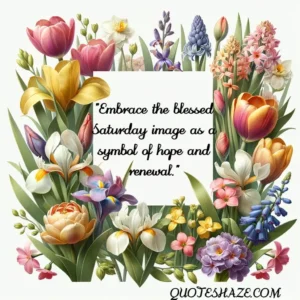 Embrace the blessed Saturday image as a symbol of hope and renewal