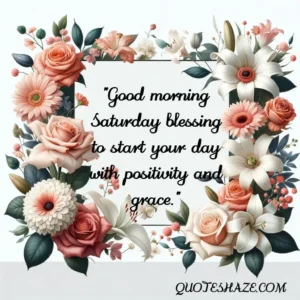 Good morning Saturday blessing to start your day with positivity and grace