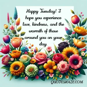 Happy Tuesday! I hope you experience love, kindness, and the warmth of those around you on your day.
