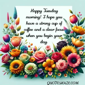 Happy Tuesday morning! I hope you have a strong cup of coffee and a clear focus when you begin your day.