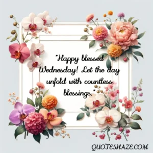 Happy blessed Wednesday! Let the day unfold with countless blessings
