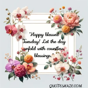 Happy blessed tuesday! Let the day unfold with countless blessings