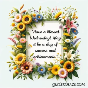 Have a blessed Wednesday! May it be a day of success and achievements