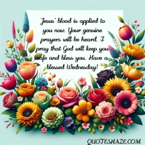 Jesus' blood is applied to you now. Your genuine prayers will be heard. I pray that God will keep you safe and bless you. Have a blessed Wednesday!