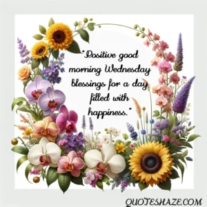 Positive good morning Wednesday blessings for a day filled with happiness