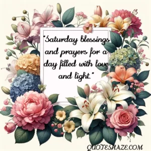 Saturday blessings and prayers for a day filled with love and light