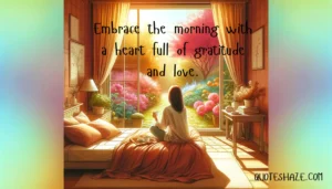 Embrace the morning with a heart full of gratitude and love.