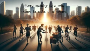 Every morning is a new chance to make a difference.