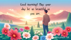 Good morning! May your day be as beautiful as you are.