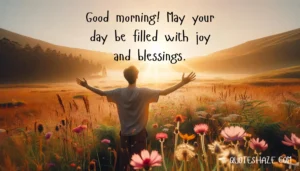Good morning! May your day be filled with joy and blessings.
