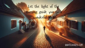 Let the light of the morning guide you to a wonderful day.