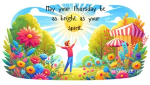 May your Thursday be as bright as your spirit.