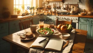 Start your day with a grateful heart and a positive mindset