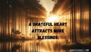 a grateful heart attracts more blessings.