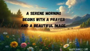 a serene morning begins with a prayer and a beautiful image.