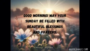 good morning! may your sunday be filled with beautiful blessings and prayers.