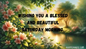 wishing you a blessed and beautiful Saturday morning.