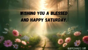 wishing you a blessed and happy Saturday.