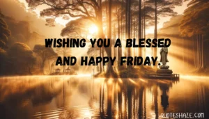 wishing you a blessed and happy friday.