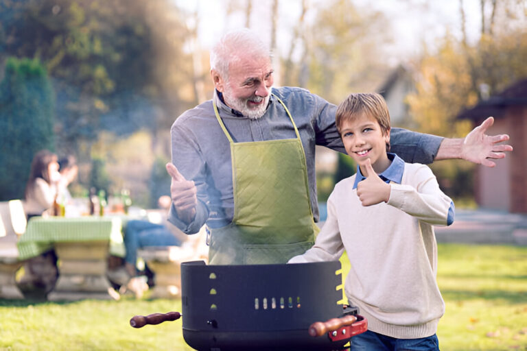 your granddad's BBQ party